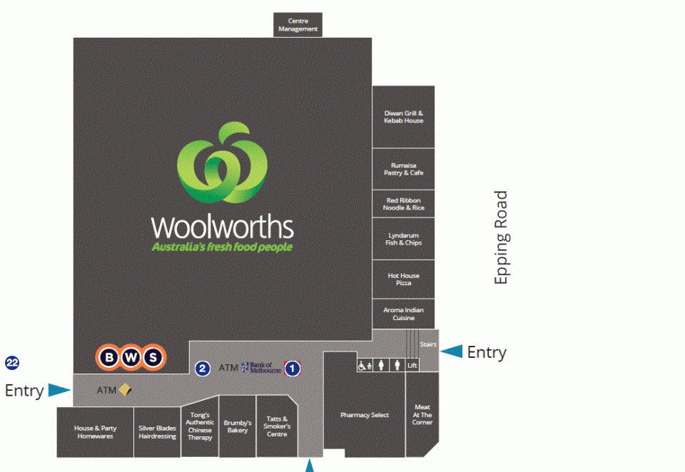 Epping North Shopping Centre Floor 1