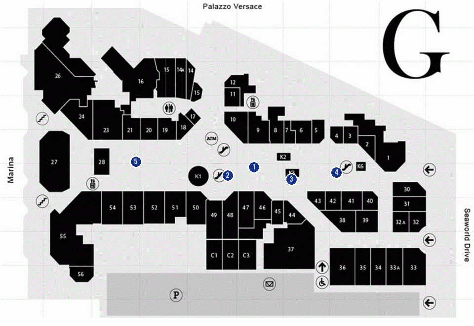 Marina Mirage Shopping Centre Floor 1
