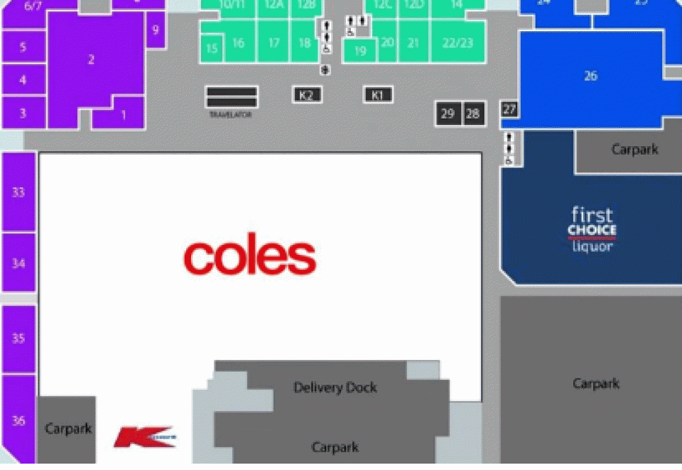 Coles Gungahlin Village Floor 1